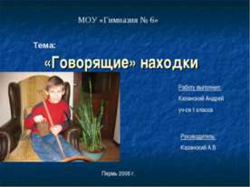 «Говорящие» находки