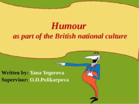 Humour as part of the British national culture