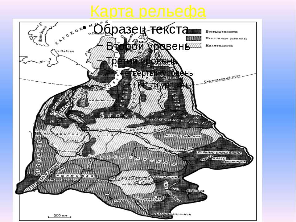 Карта рельефа дна волги