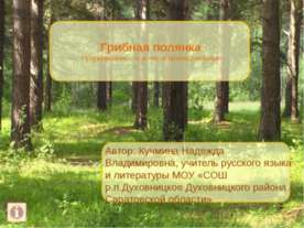 Грибная полянка. Правописание –н- и -нн- в прилагательных