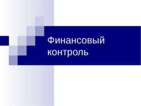 Финансовый контроль