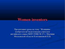 Women inventors