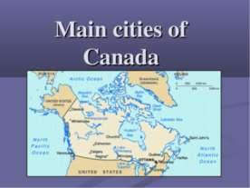 Main cities of Canada