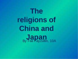 The religions of China and Japan