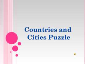 Countries and Cities Puzzle