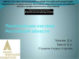 Политическая система Ростовской области