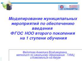 Моделирование муниципальных мероприятий по обеспечению введения ФГОС НОО втор...