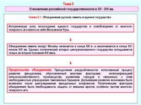 Становление российской государственности в XV - XVI в