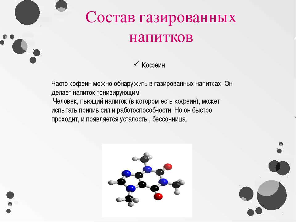 Вред газированных напитков презентация