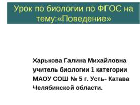 Поведение