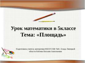 Площадь 5 класс