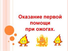 Оказание первой помощи при ожогах
