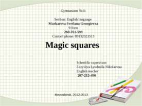 Magic squares