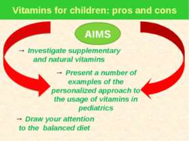 Vitamins for children: pros and cons