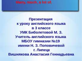 Many, much, a lot of