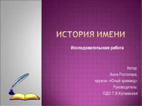 История имени