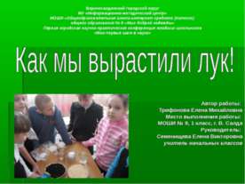 Как мы вырастили лук!