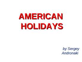 American Holidays