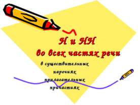 Н и НН во всех частях речи
