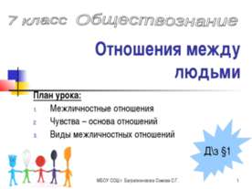 Отношения между людьми