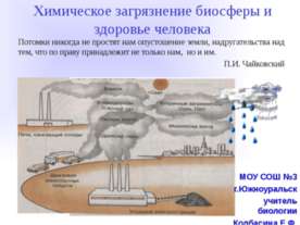Химическое загрязнение биосферы и здоровье человека