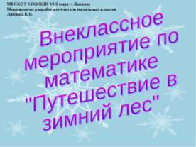 Путешествие в зимний лес