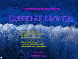 Северная палитра