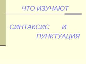 Что изучает синтаксис и пунктуация