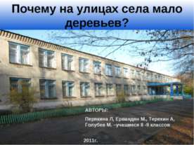 Почему на улицах села мало деревьев?