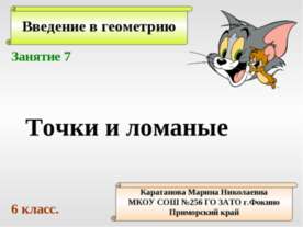 Точки и ломаные