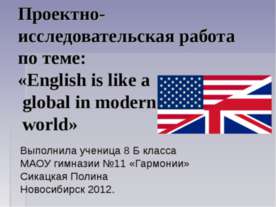 English is like a global in modern world