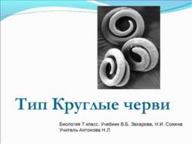 Тип Круглые черви