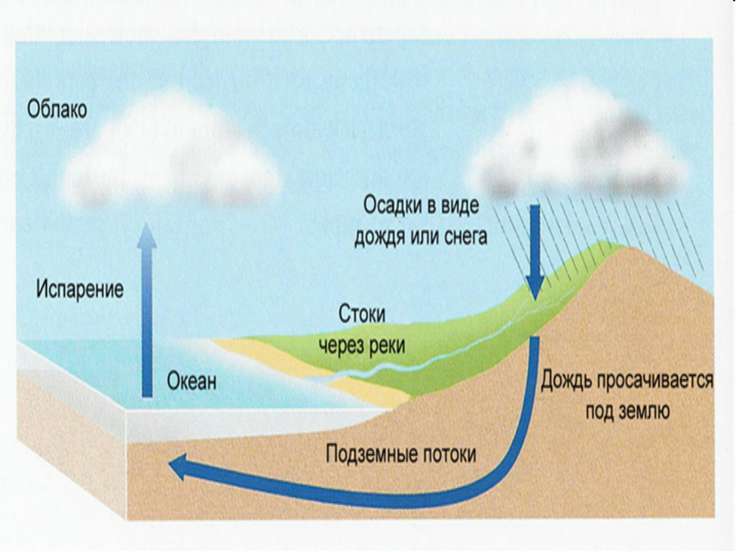 Схема круговорота воды в природе 8 класс