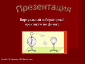 Виртуальный лабораторный практикум по физике