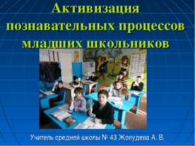 Активизация познавательных процессов младших школьников