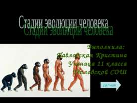 Стадии эволюции человека