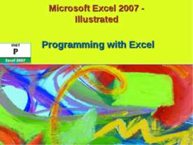Microsoft Excel 2007 - Programming with Excel