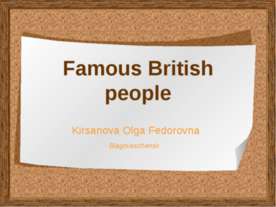 Famous British people