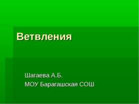 Ветвления