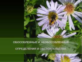 Обособленные и необособленные определения и обстоятельства