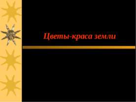 Цветы-краса земли