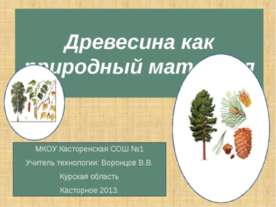 Древесина как природный материал