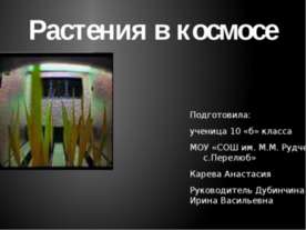Растения в космосе