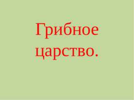 Грибное царство