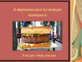 Американская культура питания