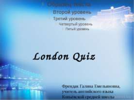 London Quiz