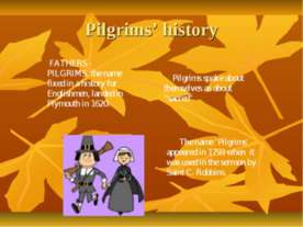 Pilgrims’ history