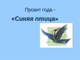 Проект года - «Синяя птица»