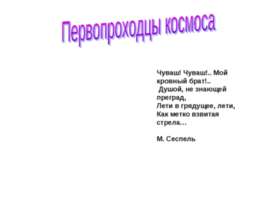 Первопроходцы космоса
