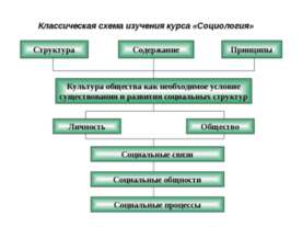 Классическая схема изучения курса «Социология»
